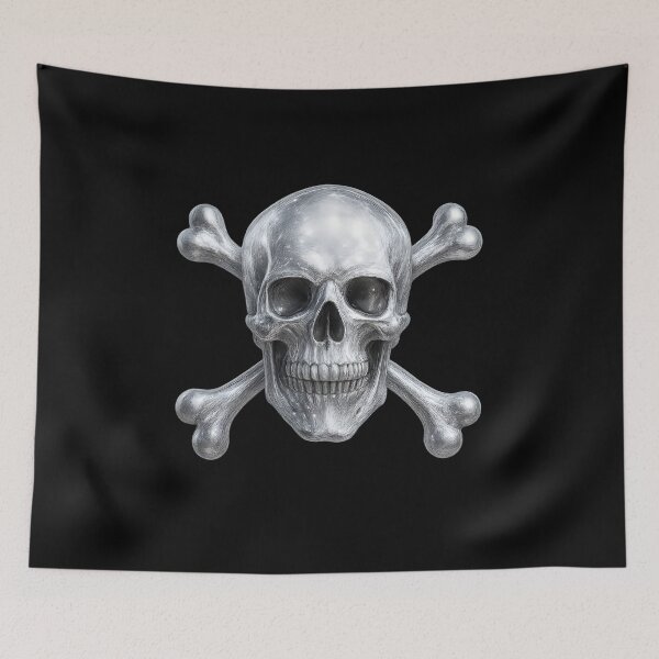 Item preview, Silver Skull and Crossbones designed and sold by Nuclear Eden.