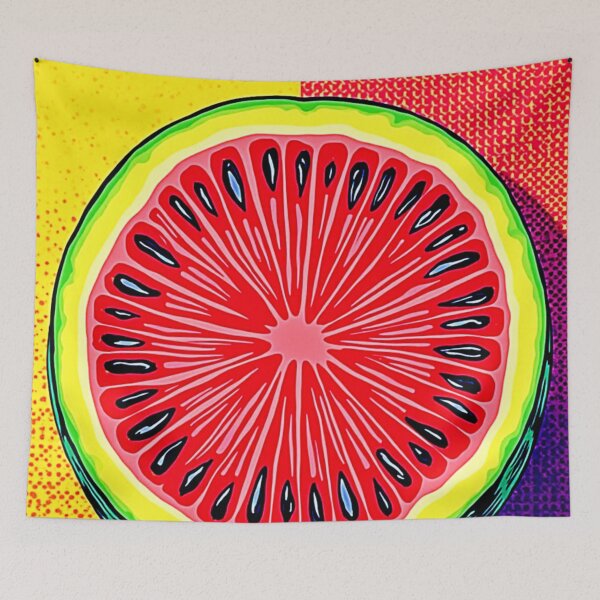 Item preview, Vibrant Watermelon Pop Art designed and sold by Health And Fitness Posts e-Store.