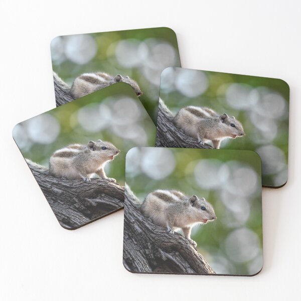 Item preview, Chipmunk on a Tree, Cute Wildlife Photography Design designed and sold by Shaheer-WallArt.