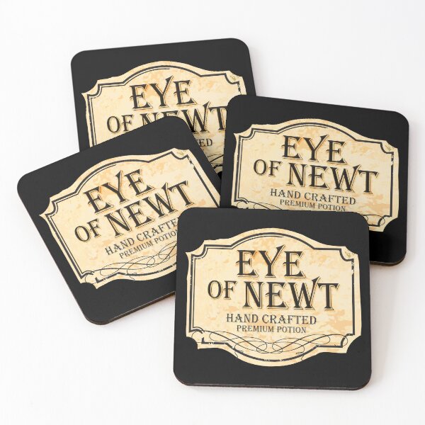 Item preview, Halloween poison Eye of Newt potion bottle label design very rough and textured designed and sold by Jdawnink.