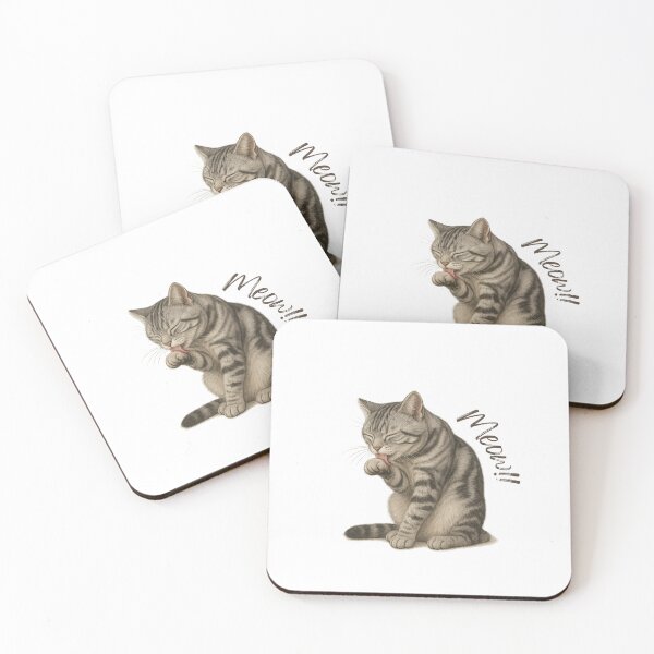 Item preview, Grooming Cat Meow designed and sold by Meow Meow Creations.