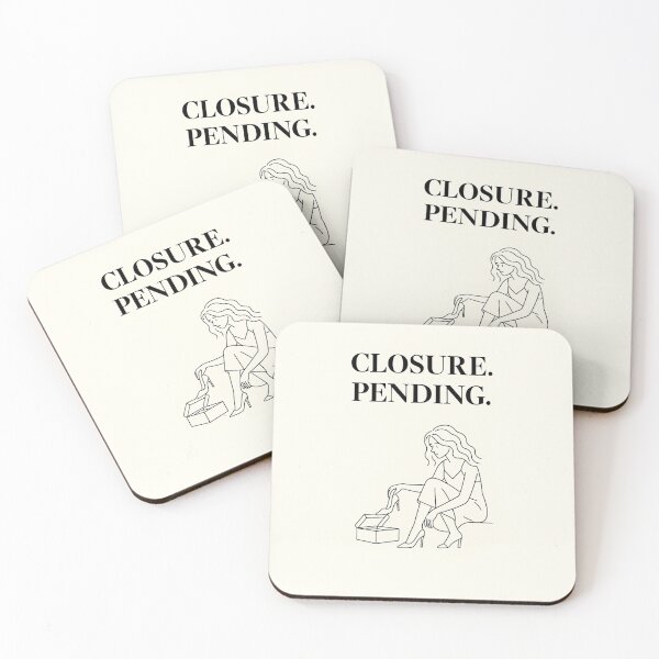 Item preview, Closure Pending Poster – Deadpan Quote Minimalist Wall Art designed and sold by AptSEVENTY3.