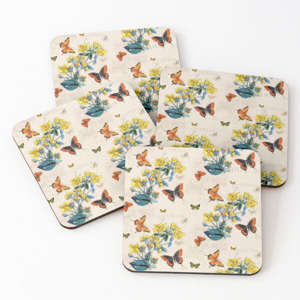 Item preview, Vintage style flowers and butterflies, seamless pattern  designed and sold by Ilikeiwantilove.