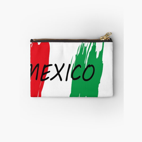 Item preview, Bold Mexican Flag Brush Stroke Design with Mexico Lettering – Vibrant Red, White, and Green Patriotic Art designed and sold by All-Of-Art.