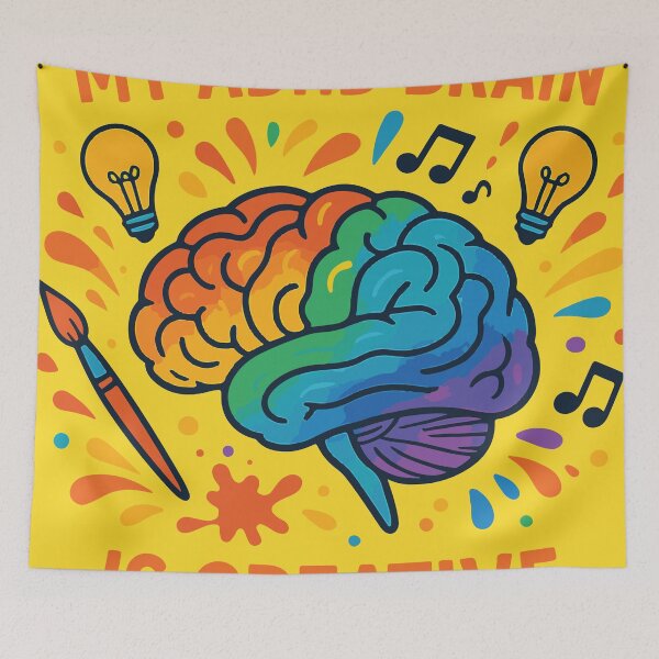 Item preview, My ADHD Brain is Creative - Positive ADHD Awareness" designed and sold by Feline Rockstars.