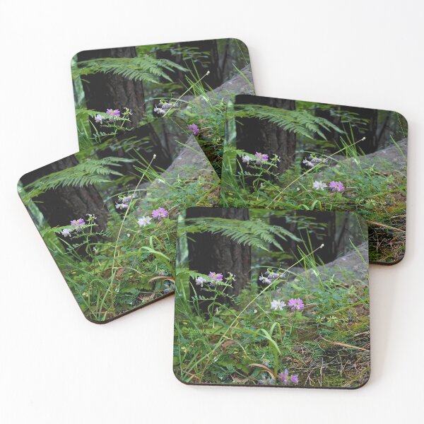 Item preview, Forest landscape with violet flowers designed and sold by mariya-ivanova.
