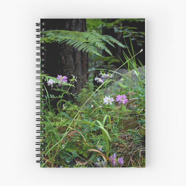 Item preview, Forest landscape with violet flowers designed and sold by mariya-ivanova.