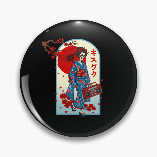 Item preview, Ukiyoe  Geisha  Skull boom box designed and sold by TeeARTHY.