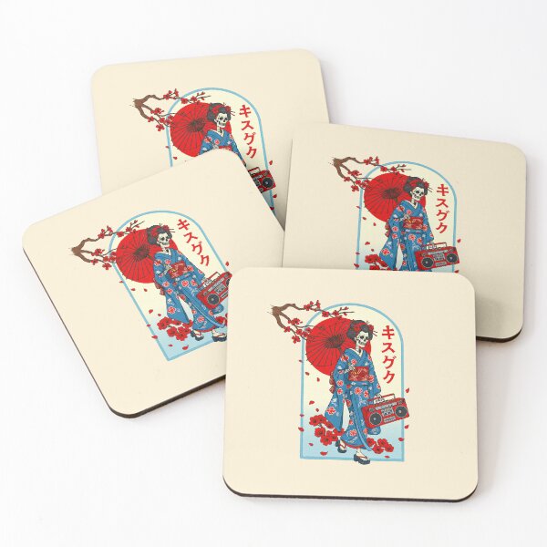 Item preview, Ukiyoe  Geisha  Skull boom box designed and sold by TeeARTHY.