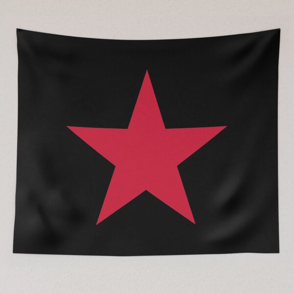 Item preview, Single RED STAR on a BLACK Background designed and sold by RachelMacht.