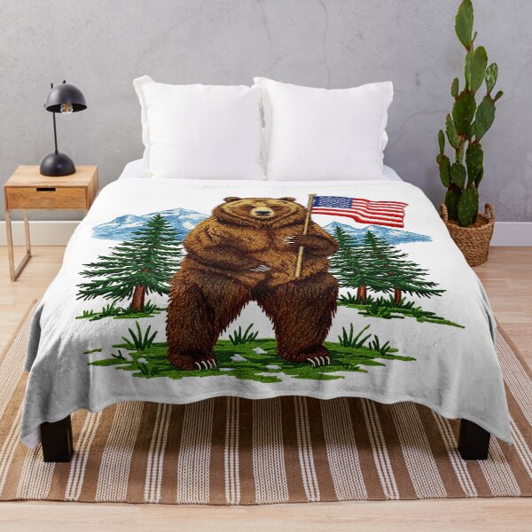 Item preview, Brown Bear USA Flag designed and sold by TeeARTHY.