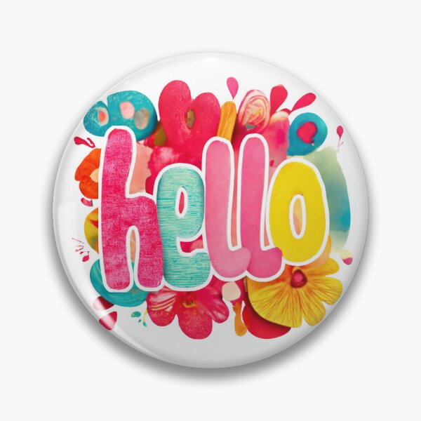 Item preview, Hello, colorful pastel inscription designed and sold by silent-violin.