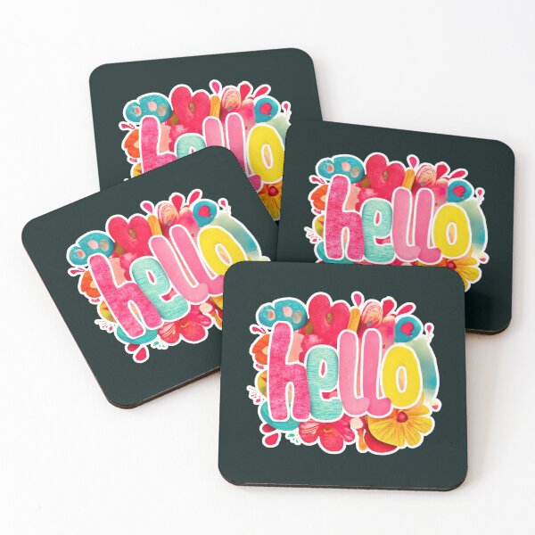 Item preview, Hello, colorful pastel inscription designed and sold by silent-violin.