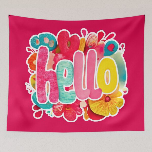 Item preview, Hello, colorful pastel inscription designed and sold by silent-violin.