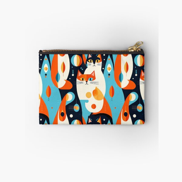 Item preview, Mid-Century Modern Cats on an Abstract Background designed and sold by Marymarice.