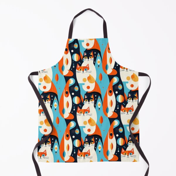 Item preview, Mid-Century Modern Cats on an Abstract Background designed and sold by Marymarice.