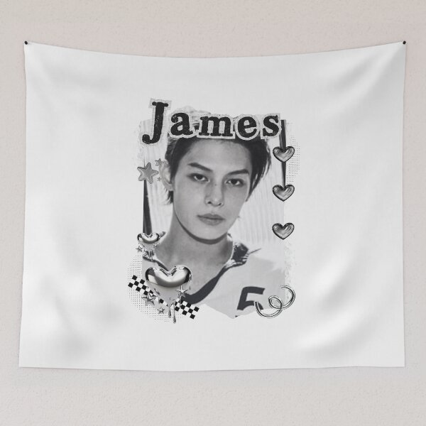 Item preview, CORTIS James Kpop Boy Group Black and White Collage Digital Art Portrait designed and sold by AJUNICE STUDIO.