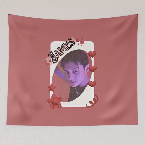 Item preview, CORTIS James Kpop Boy Group Card Red Aesthetic Collage Design designed and sold by AJUNICE STUDIO.