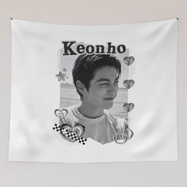 Item preview, CORTIS Keonho Kpop Boy Group Black and White Collage Digital Art Portrait designed and sold by AJUNICE STUDIO.