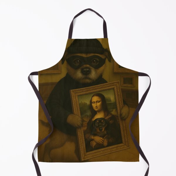 Artikelvorschau, Der große Mona Lisa-Raub – Hundekunstparodie mit Annie entworfen und verkauft von anniejunoaxie.