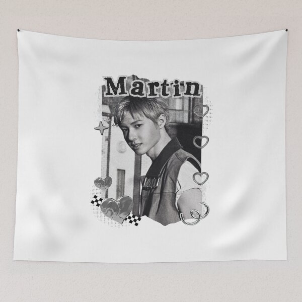 Item preview, CORTIS Martin Kpop Boy Group Black and White Collage Digital Art Portrait designed and sold by AJUNICE STUDIO.