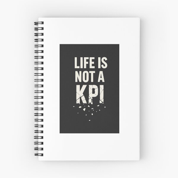 Item preview, Life Is Not a KPI – Cracked Typography Manifesto Poster designed and sold by Dead Poets Apparell.