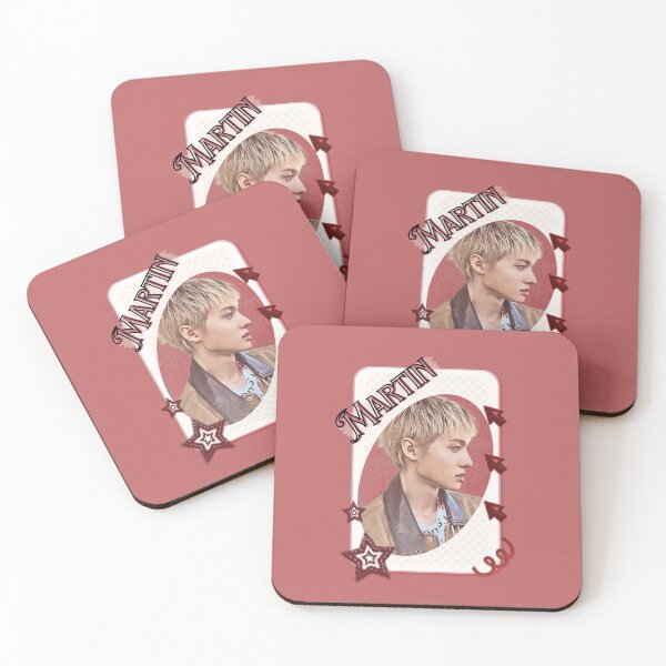 Item preview, CORTIS Martin Kpop Boy Group Card Red Aesthetic Collage Design designed and sold by AJUNICE STUDIO.