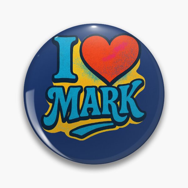Item preview, Retro I Love Mark Valentine Anniversary Romantic Gift Design designed and sold by FrictionMaxxing.