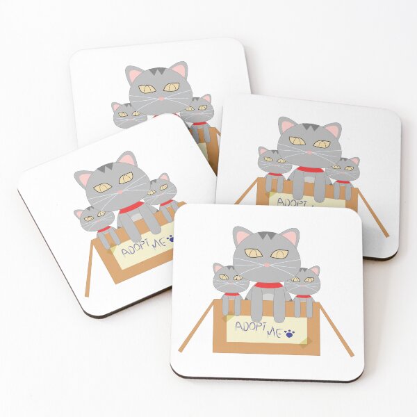 Item preview, Cute Cats in Cardboard Box with Adopt Me Sign, Cute Cats, Cat lover, Adoptable Kitten, Cat day, “Don’t shop—adopt”, Grey cats  designed and sold by Figaro-17.