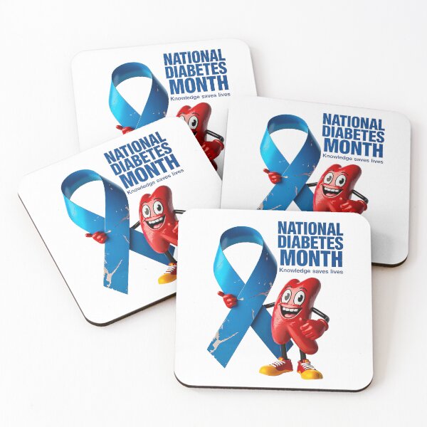 Item preview, National Diabetes Month Knowledge Saves Lives Awareness designed and sold by Amanda's Factory.
