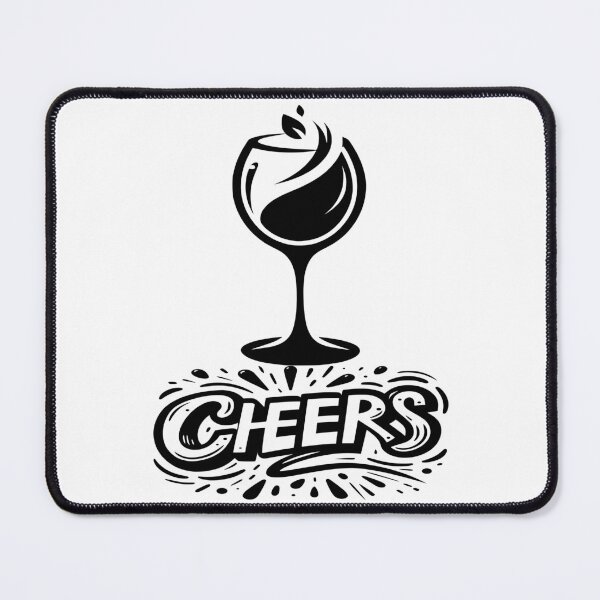 Item preview, Cheers #11 – Minimalist Wine Glass Typography designed and sold by MyAceCrafts.