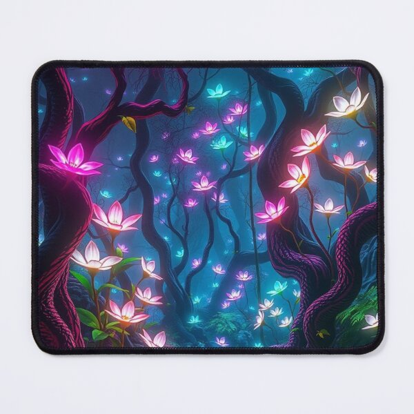 Item preview, Mystical Woods with Luminous Flowers designed and sold by HappyPrintCo.