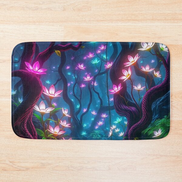 Item preview, Mystical Woods with Luminous Flowers designed and sold by HappyPrintCo.