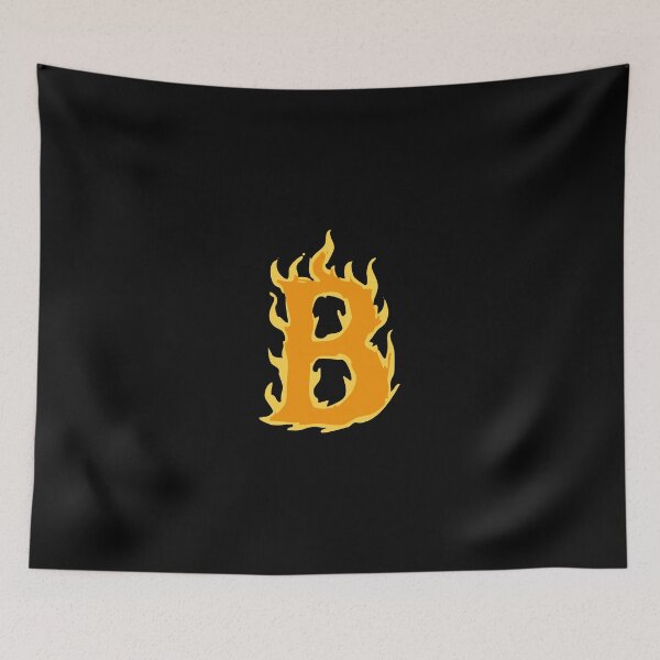 Item preview, Fire Letter B Typography – Flaming Alphabet Art designed and sold by uncoXab.