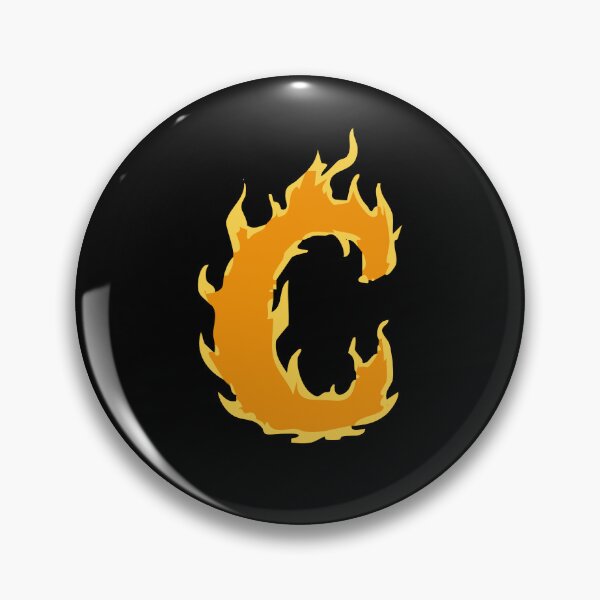 Item preview, Fire Letter C Typography – Flaming Alphabet Art designed and sold by uncoXab.