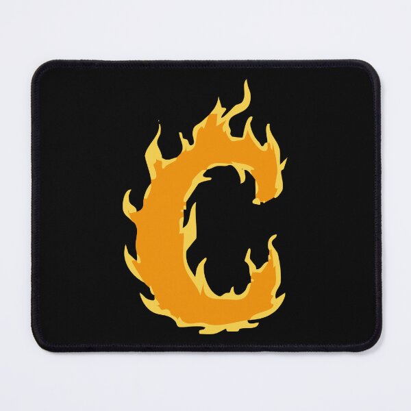 Item preview, Fire Letter C Typography – Flaming Alphabet Art designed and sold by uncoXab.