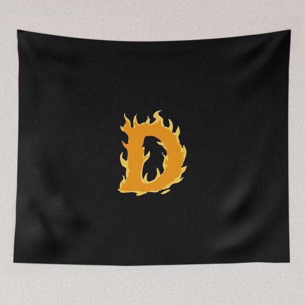 Item preview, Fire Letter D Typography – Flaming Alphabet Art designed and sold by uncoXab.