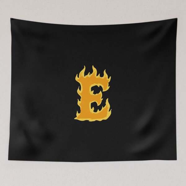 Item preview, Fire Letter E Typography – Flaming Alphabet Art designed and sold by uncoXab.