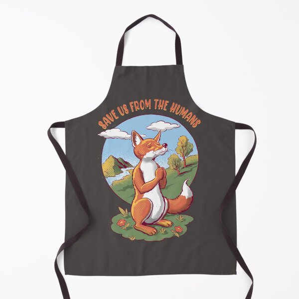 Item preview, Save Us from the Humans – Praying Fox Design designed and sold by Inky-Vibe.