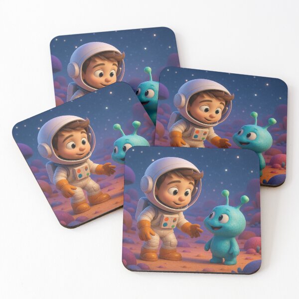 Item preview, Curious Astronaut and Alien Friend – 3D Cartoon Space Adventure designed and sold by NovaCanvas Studio.