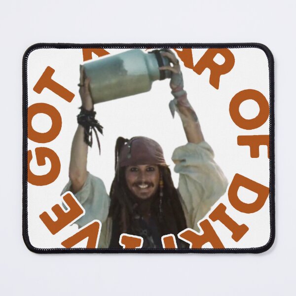 Item preview, "I’ve Got a Jar of Dirt" Pirate Sticker – Funny Pirates of the Caribbean Jack Sparrow Meme designed and sold by blackcatsvault.
