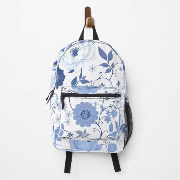 Item preview, Elegant Blue & White Floral Porcelain Scarf designed and sold by CUSTOMPRESS.