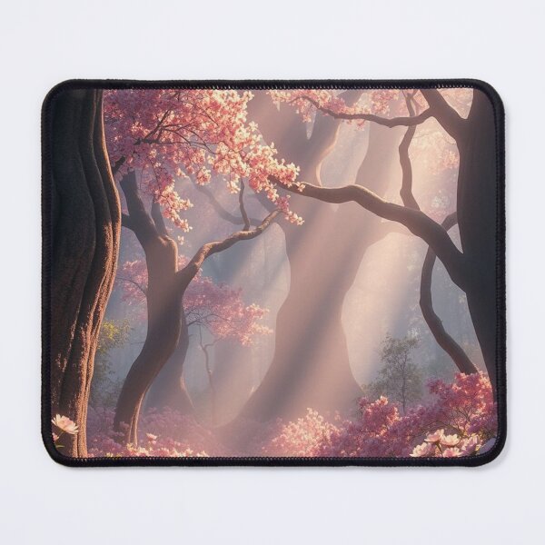 Item preview, Romantic Path Through a Flowering Fantasy Forest designed and sold by HappyPrintCo.