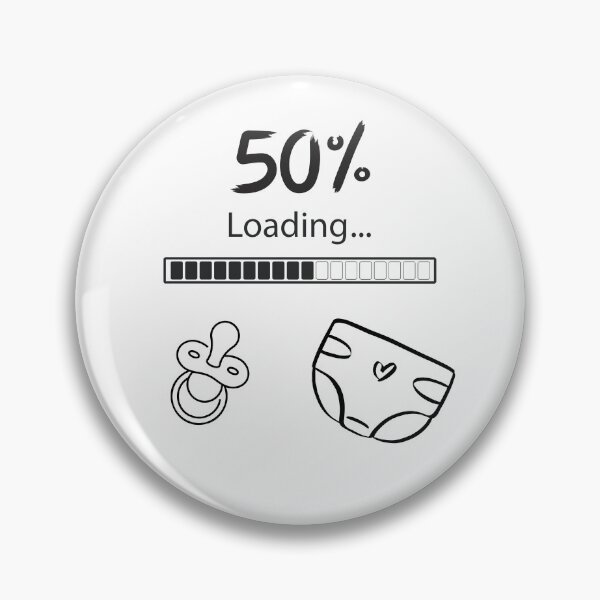 Item preview, Loading 50% – Baby in Progress | Pacifier & Diaper Design designed and sold by LeoCreazyShop.