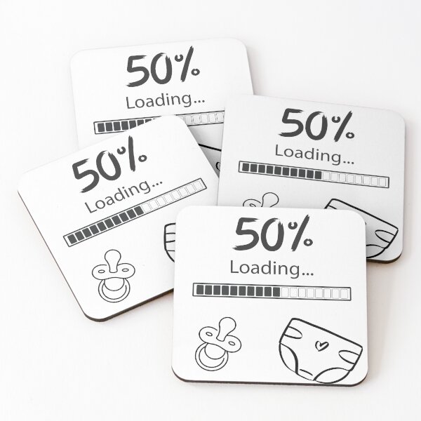 Item preview, Loading 50% – Baby in Progress | Pacifier & Diaper Design designed and sold by LeoCreazyShop.