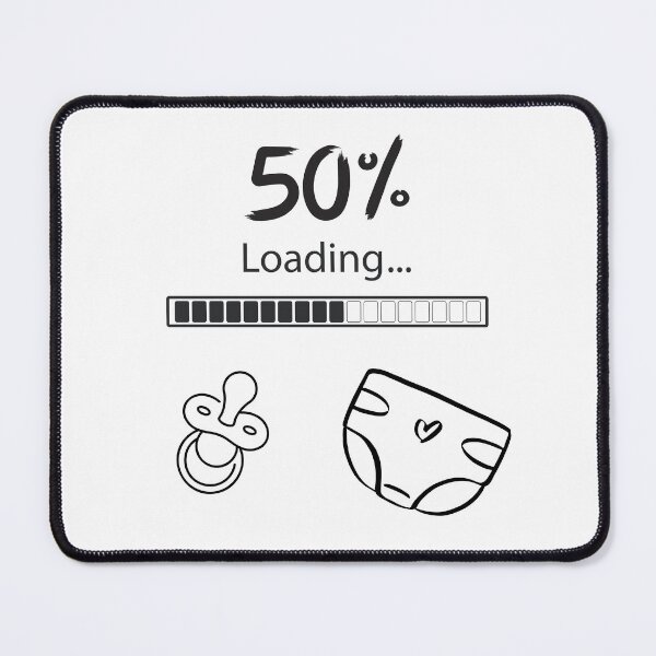 Item preview, Loading 50% – Baby in Progress | Pacifier & Diaper Design designed and sold by LeoCreazyShop.