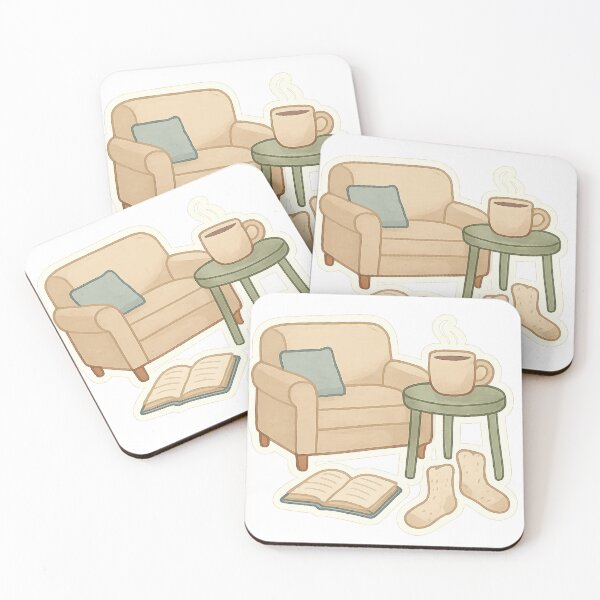 Item preview, Cozy Reading Nook | Coffee, Books  designed and sold by Izhandesign.
