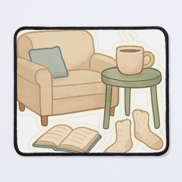Item preview, Cozy Reading Nook | Coffee, Books designed and sold by Izhandesign.