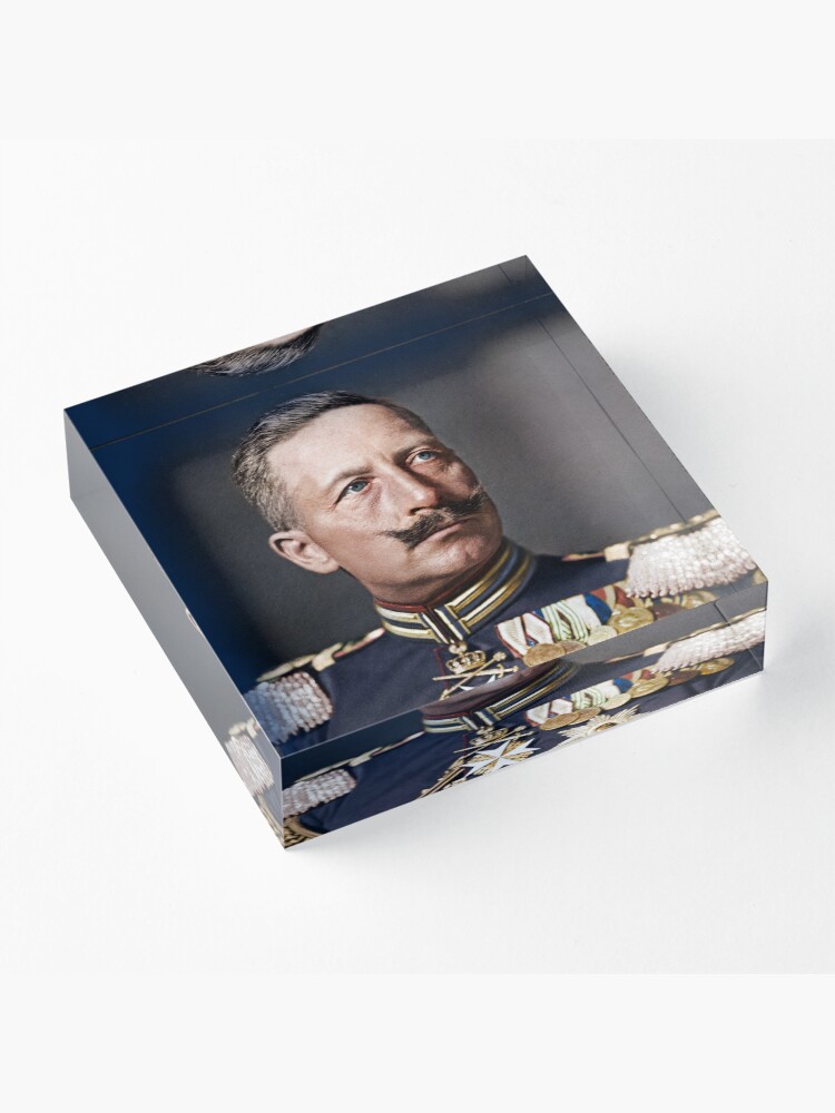 Alternate view of Kaiser Wilhelm II, 1908 colorized Acrylic Block