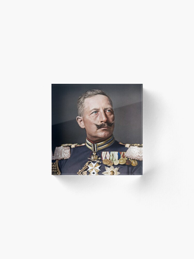 Alternate view of Kaiser Wilhelm II, 1908 colorized Acrylic Block